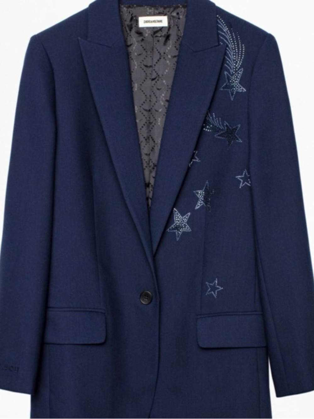 Zadig & Voltaire Viva Strass Star Navy Blazer